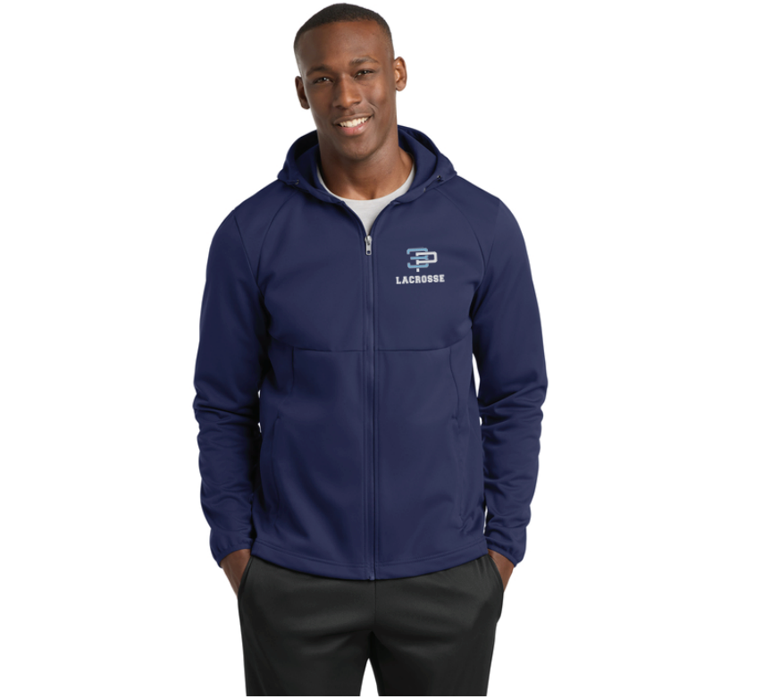 3 Point Lacrosse Sport-Tek® Hooded Soft Shell Jacket - NAVY