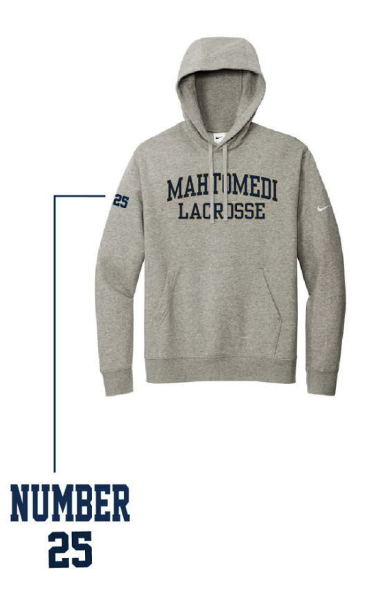 *REQUIRED TEAM PROVIDED APPAREL* Nike Hoodie - Grey