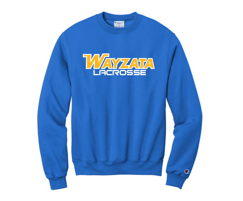 Wayzata Lacrosse Champion® Powerblend® Crewneck Sweatshirt - ROYAL
