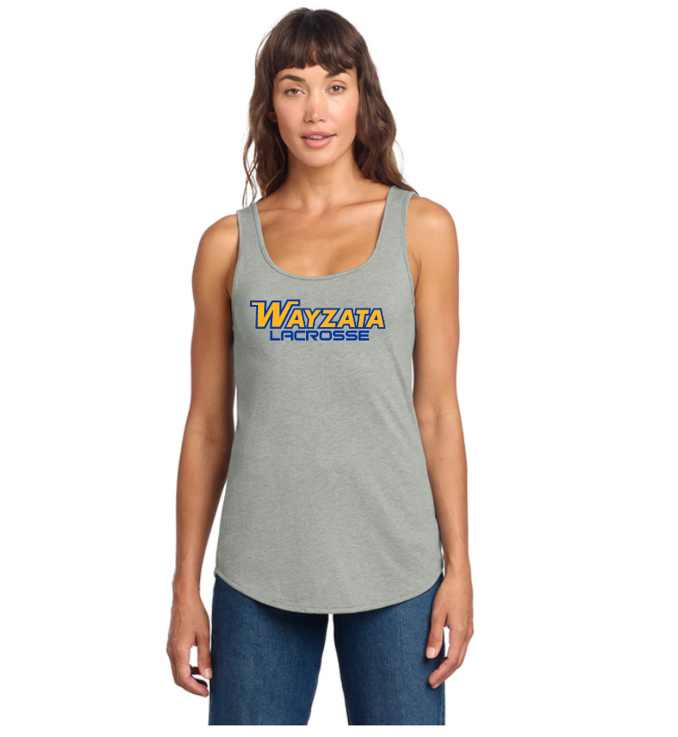 Wayzata Lacrosse District® Women’s Perfect Tri® Relaxed Tank - LIGHT GREY