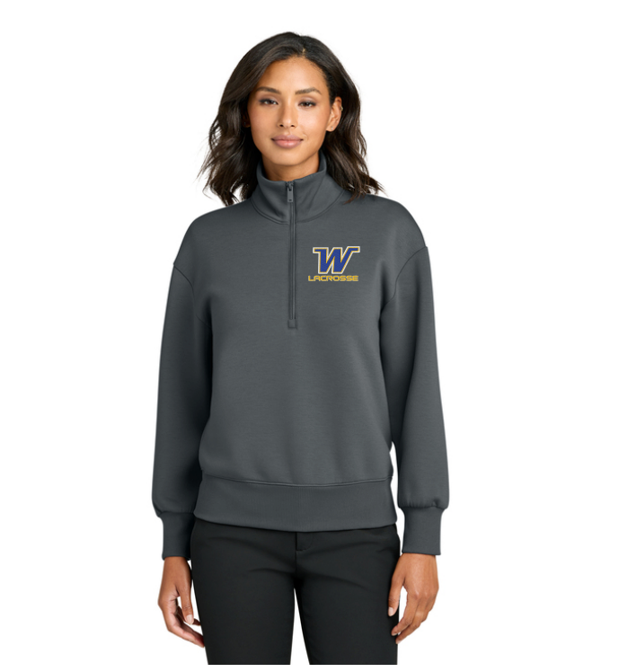 Wayzata lacrosse Mercer+Mettle® Women’s Soft Spacer 1/4-Zip - STORM GREY