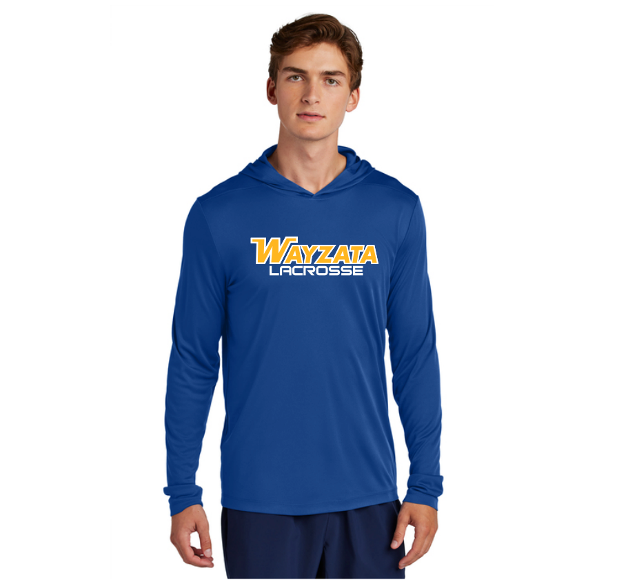 Wayzata Lacrosse Sport-Tek® Posi-UV® Pro Long Sleeve Hoodie - ROYAL