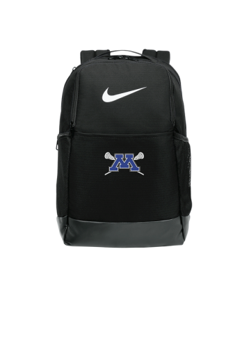 Minnetonka Lacrosse Nike Brasilia Medium Backpack - BLACK
