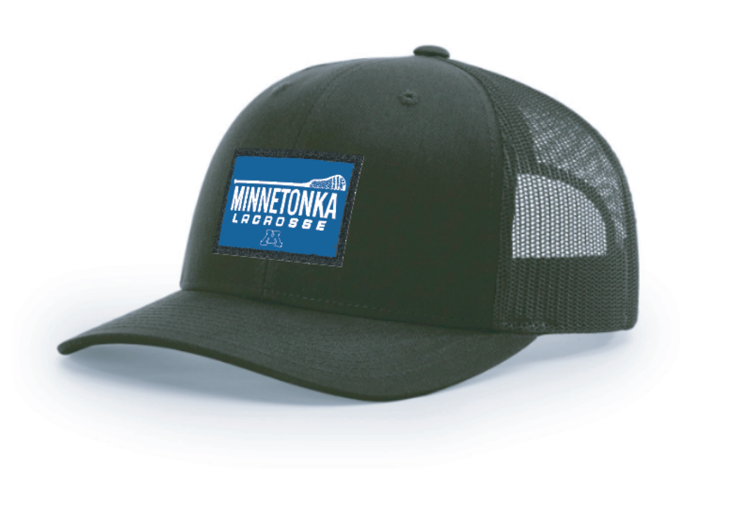 Minnetonka Lacrosse Trucker Cap - BLACK (royal patch)
