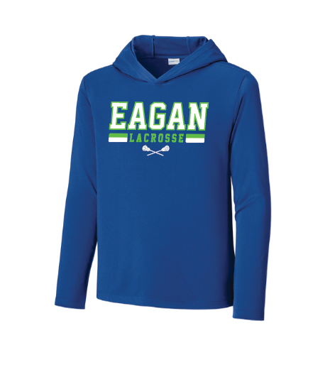 Eagan Lacrosse Sport-Tek® Posi-UV® Pro Long Sleeve Hoodie - ROYAL