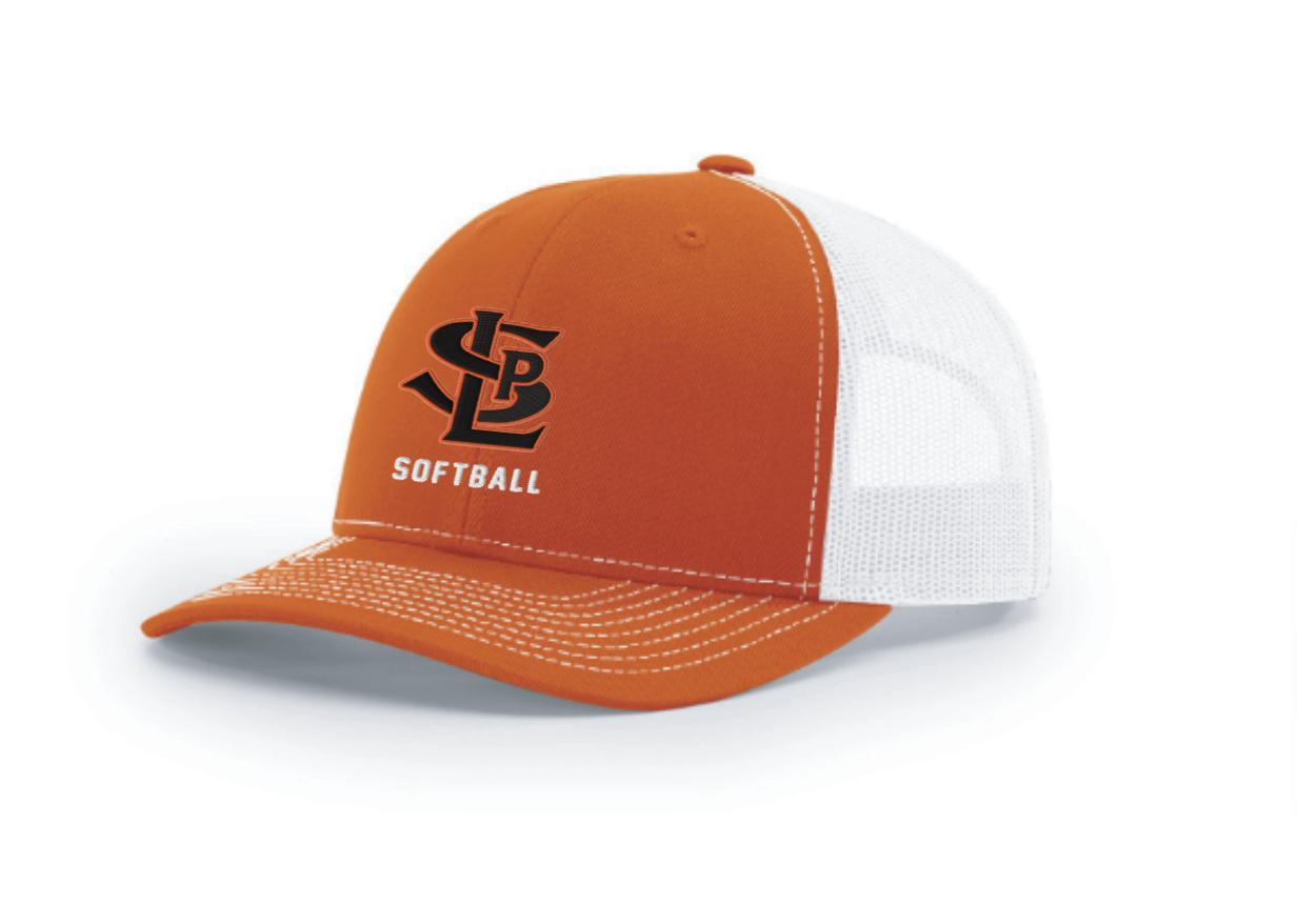SLP Softball Five Panel Champ Trucker - ORANGE/WHITE