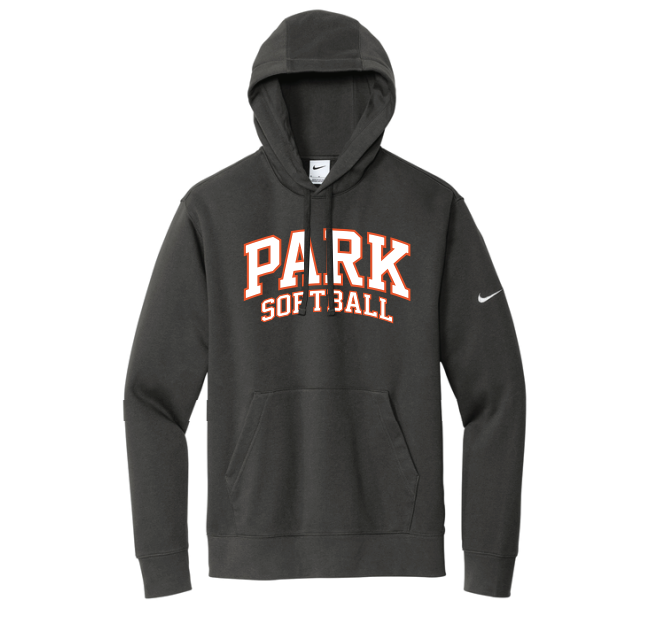 SLP Softball Nike Club Fleece Sleeve Swoosh Pullover Hoodie - ANTHRACITE