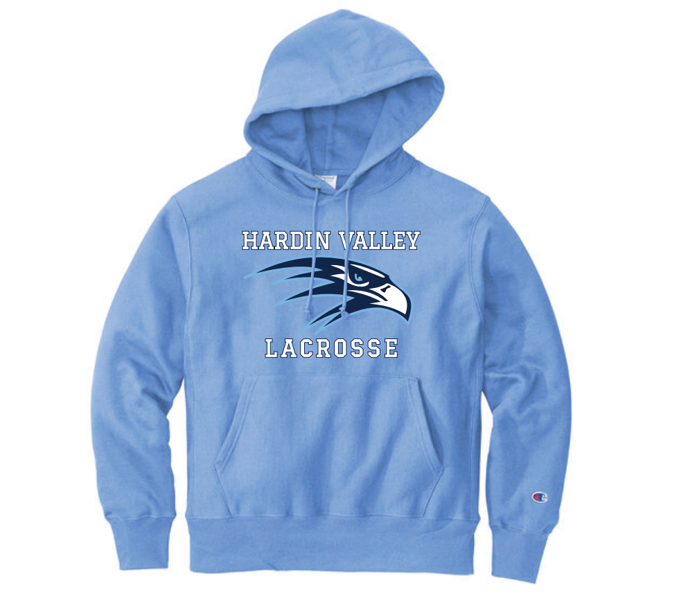 Hardin Valley Lacrosse Champion® Powerblend® Pullover Hoodie - LIGHT BLUE