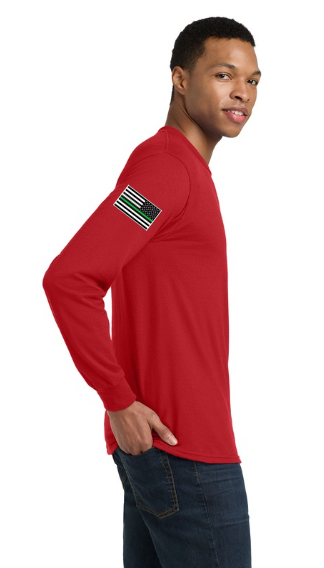 Airport Fire R.E.D. Military Appreciation DryBlend® 50 Cotton/50 Poly Long Sleeve T-Shirt
