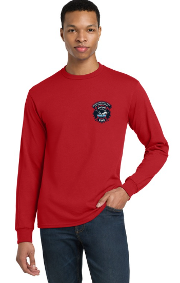 Airport Fire R.E.D. Military Appreciation DryBlend® 50 Cotton/50 Poly Long Sleeve T-Shirt
