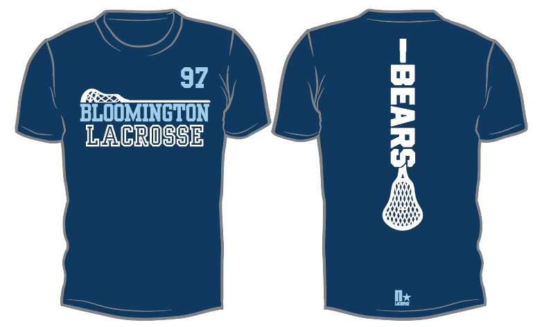 *OPTIONAL EXTRA UNIFORM* Bloomington Lacrosse YOUTH/ADULT Boys Shooter Shirt