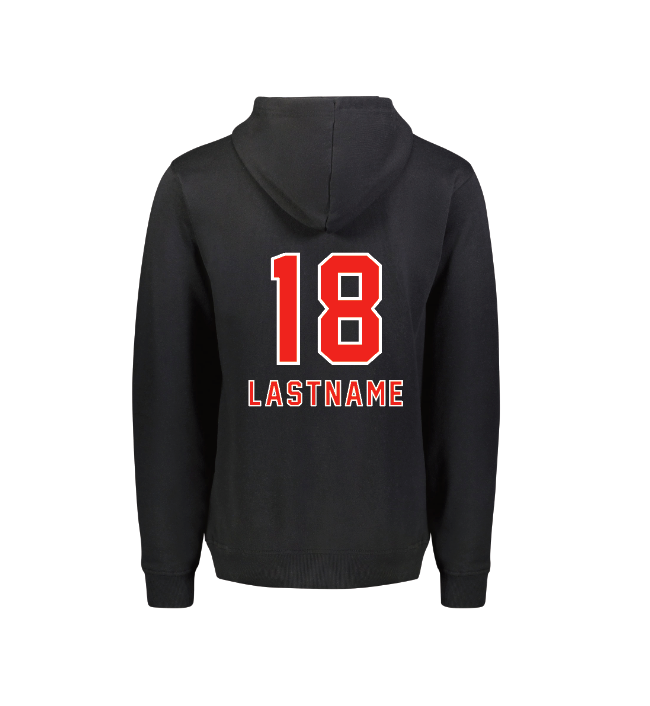 Poland Lacrosse* Sublimated Hoodie - BLACK/RED