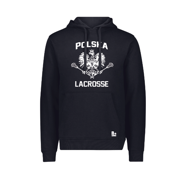 Poland Lacrosse* Sublimated Hoodie - BLACK/WHITE