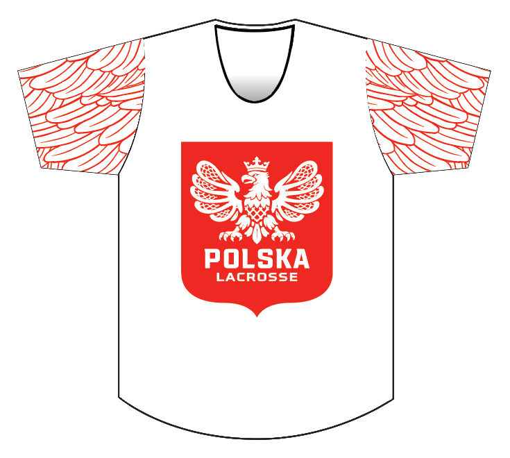 Poland Lacrosse* Sublimated Shooter Shirt - WHITE