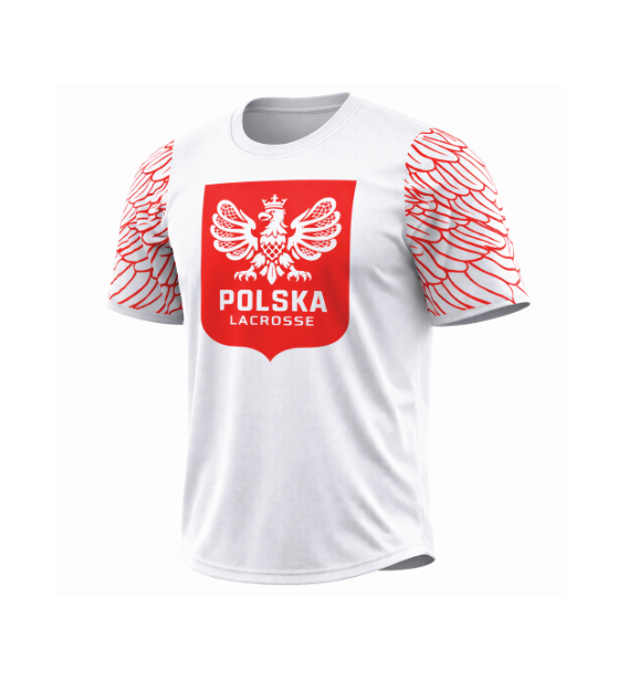 Poland Lacrosse* Sublimated Shooter Shirt - WHITE