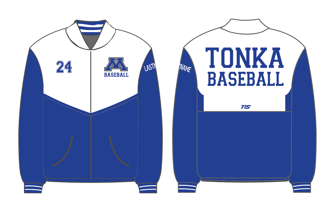 Minnetonka Baseball *FULL-ZIP* Warm-Up Jacket - ROYAL/WHITE