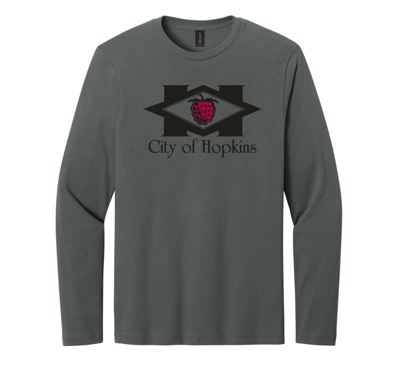 City of Hopkins Gildan Softstyle® Long Sleeve T-Shirt - CHARCOAL
