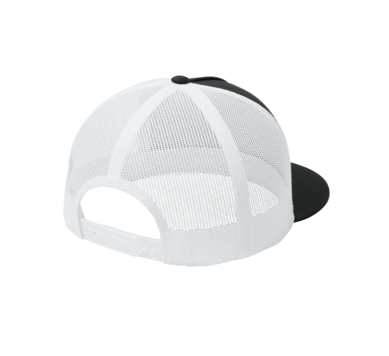 City of Hopkins 5-Panel Classic Trucker Mesh Back Cap - BLACK/WHITE