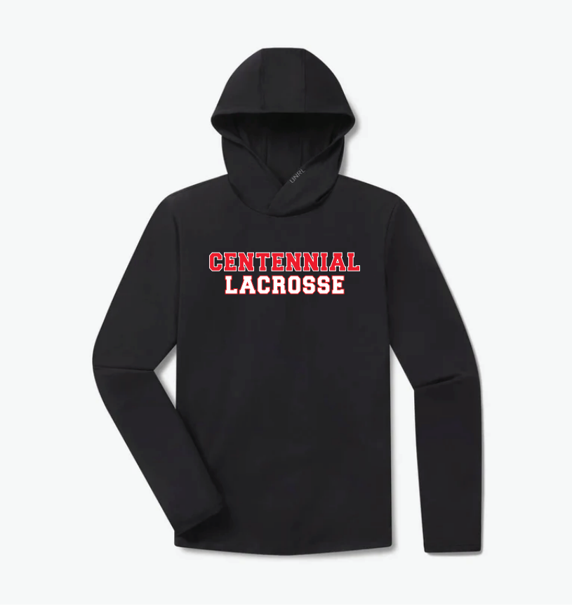 Centennial Lacrosse UNRL™ Ultra Hooded Long Sleeve - BLACK