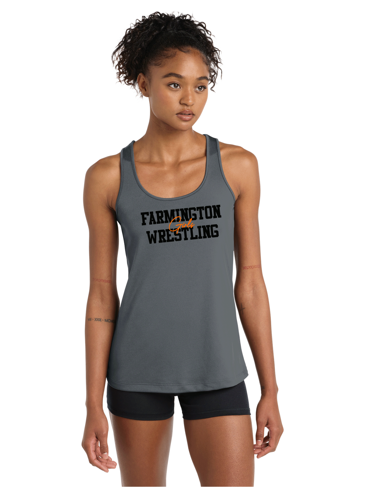 Farmington Wrestling Sport-Tek Women's Racerback Tank - GREY