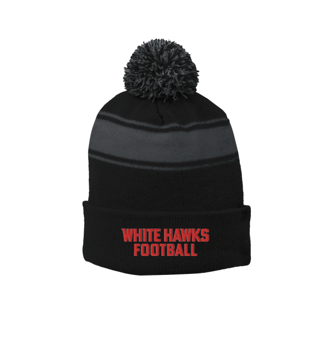 Westonka Football Sport-Tek ® Pom Pom Beanie - BLACK/GREY