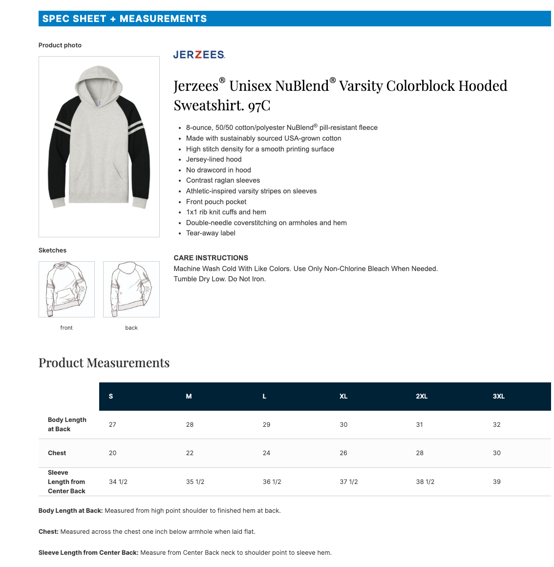 Westonka Football Jerzees® Unisex Colorblock Hooded Sweatshirt - BLACK/GREY