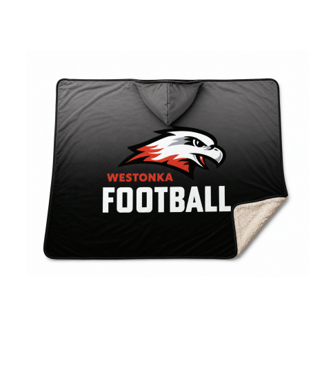 Westonka Football Sublimated Hooded Blanket