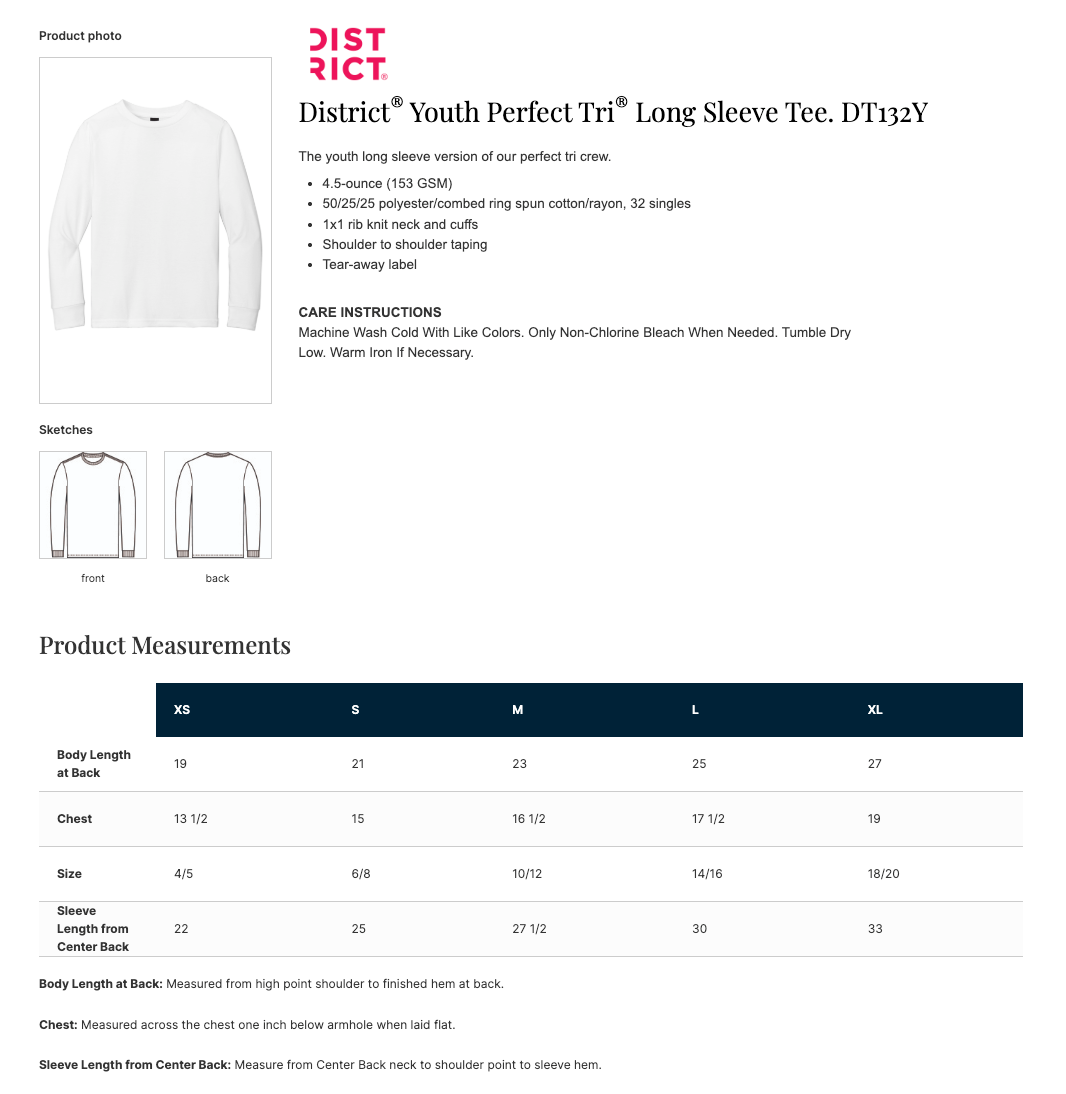 Westonka Football District® Perfect Tri® Long Sleeve Tee - WHITE