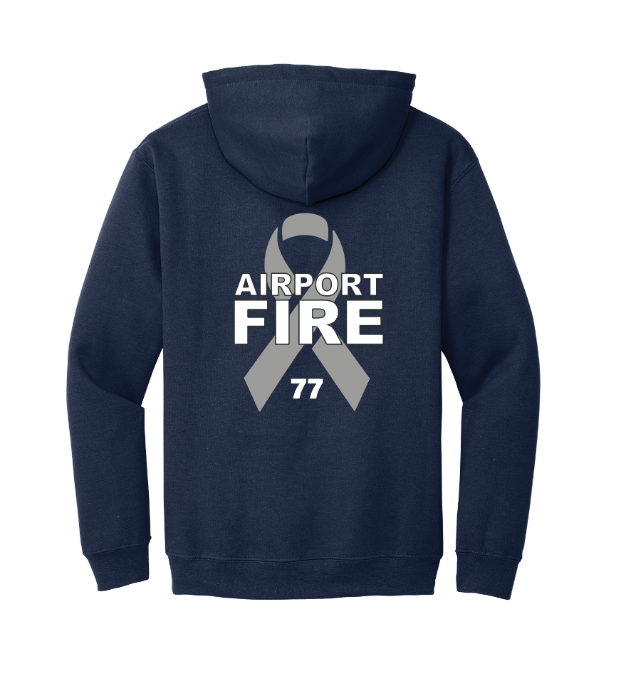 Airport Fire NEW Cancer Awareness Heavy Blend™ Hooded Sweatshirt - NAVY