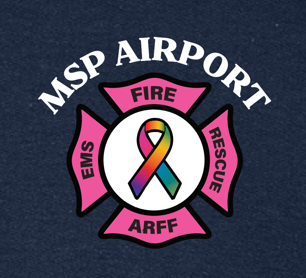 Airport Fire NEW Cancer Awareness Heavy Blend™ Hooded Sweatshirt - NAVY