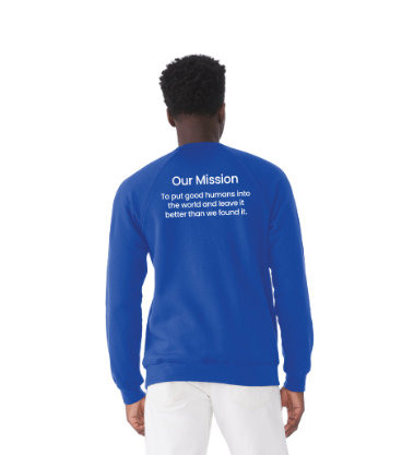 YBR BELLA+CANVAS® UNISEX Sponge Fleece Raglan Sweatshirt - ROYAL BLUE