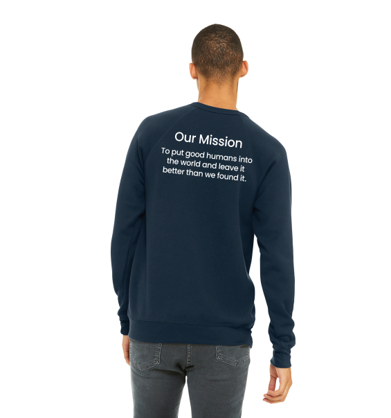 Sonnet BELLA+CANVAS® UNISEX Sponge Fleece Raglan Sweatshirt - NAVY