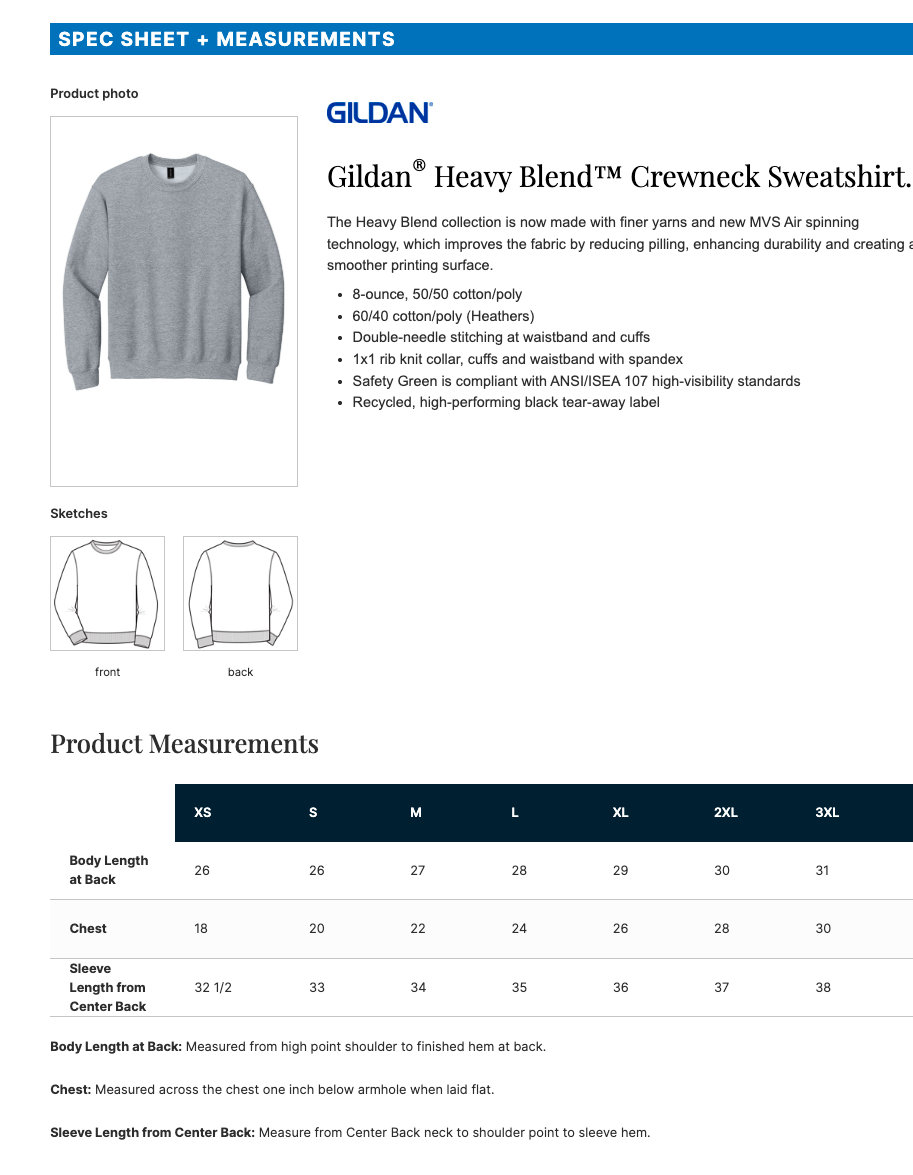 Orono Basketball Gildan® Heavy Blend™ Crewneck Sweatshirt