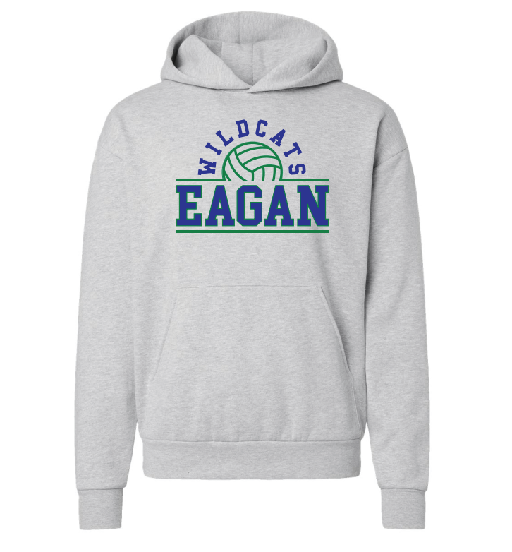 Eagan Volleyball Unisex Avenue Midweight Hooded Sweatshirt - ASH