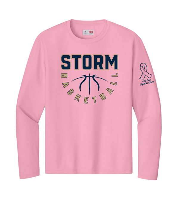Chanhassen Girls Basketball A4 Cooling Performance Long Sleeve Tee **PLAYERS ONLY** - PINK