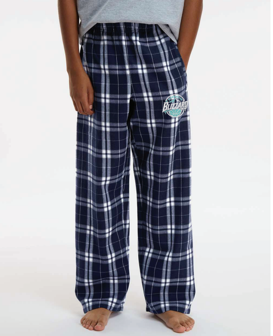 Bloomington Basketball 2026 Boxercraft Flannel Pants - NAVY/WHITE