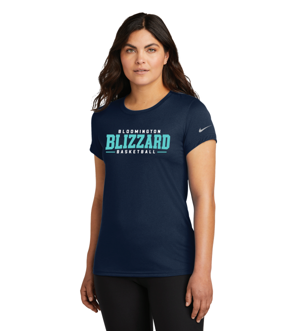 Bloomington Basketball Nike Women's Swoosh Sleeve rLegend Tee - NAVY