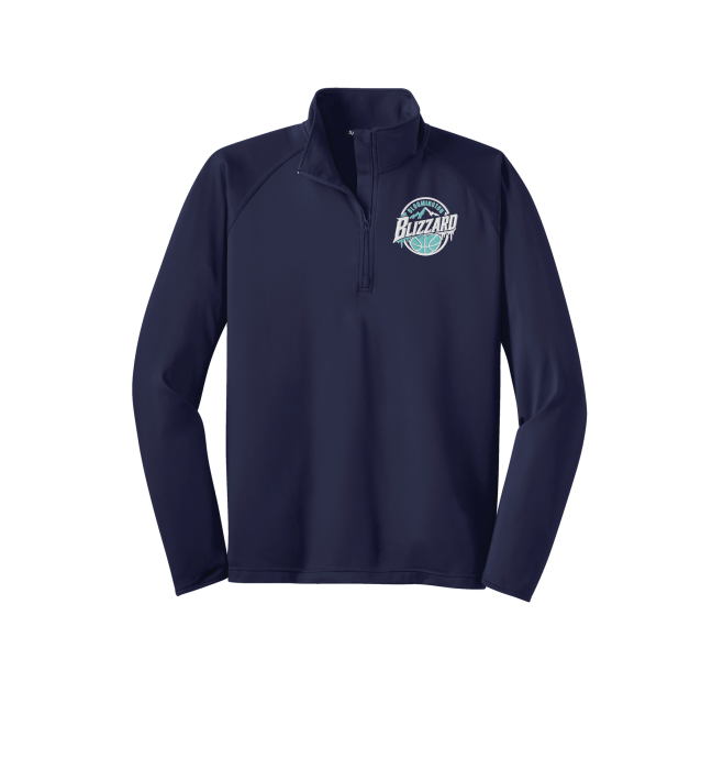 Bloomington Basketball Sport-Tek® Sport-Wick® Stretch 1/4-Zip Pullover - NAVY