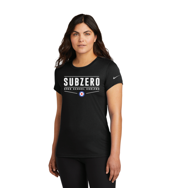 Subzero Curling Nike Women's Swoosh Sleeve rLegend Tee - BLACK