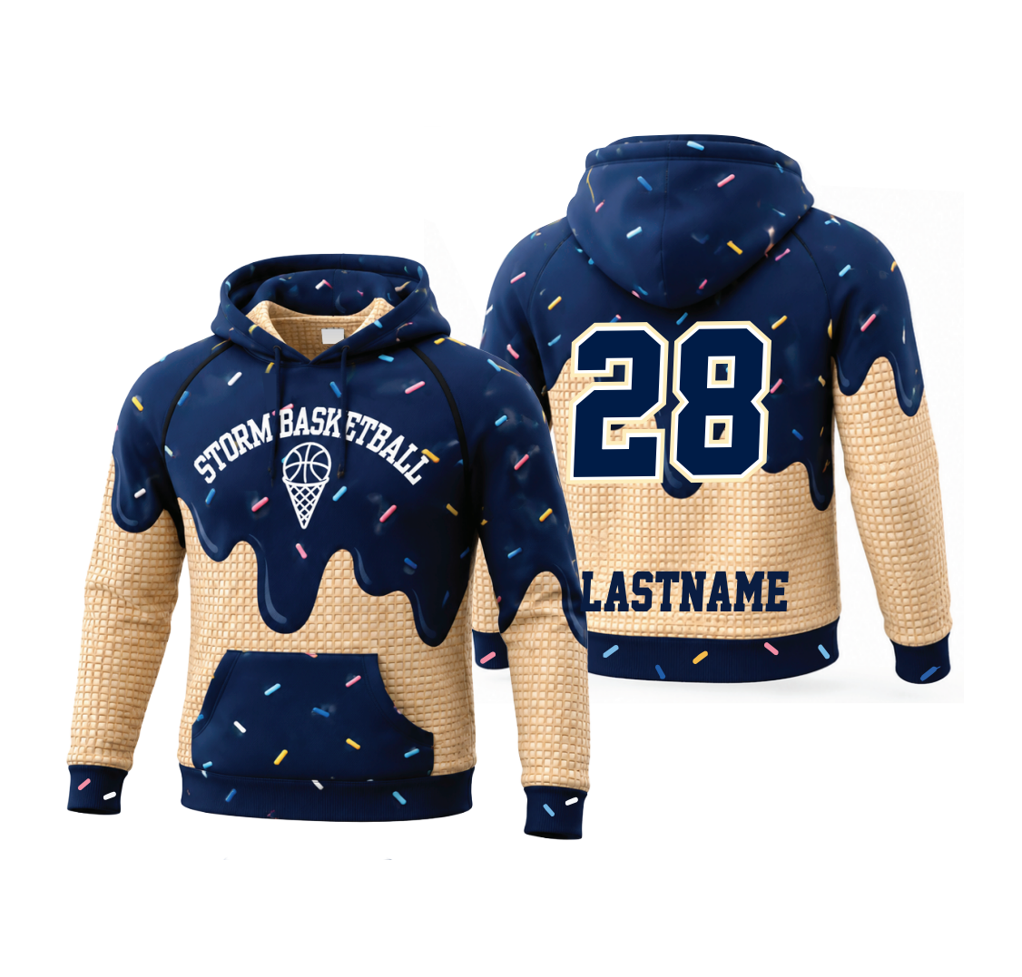 Chanhassen Basketball Ice Cream Sublimated Hoodie