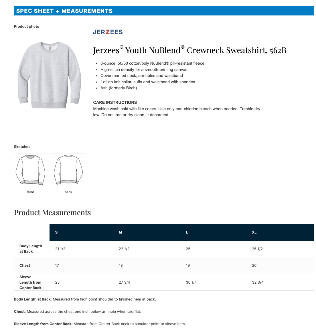 Elk River Basketball Jerzees® NuBlend® Crewneck Sweatshirt - SILVER GREY