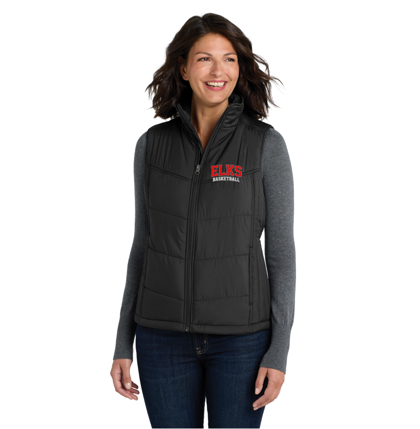 Elk River Basketball Port Authority® Women's Puffy Vest - BLACK