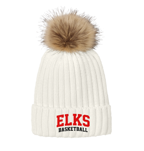 Elk River Basketball Port Authority® Faux Fur Pom Beanie