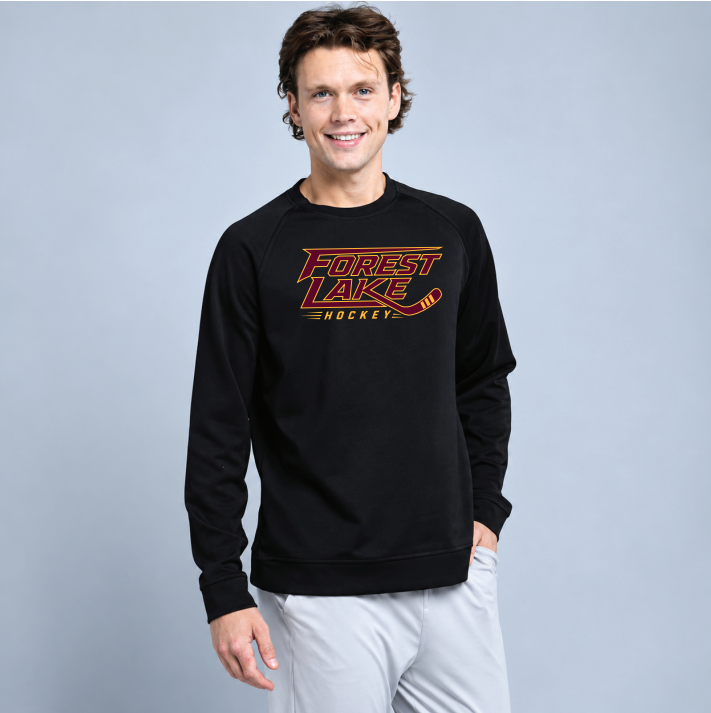 Forest Lake Hockey YAK Breakaway Crew **TACKLE TWILL** - BLACK