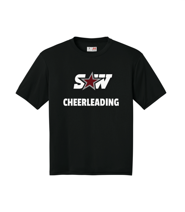 Southwest Cheer A4 Cooling Performance Short Sleeve Tee - BLACK