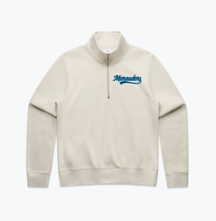Roseville Mahtomedi Hockey ASCOLOUR.™ WOMEN'S Stencil Half Zip Crew - ECRU