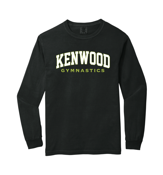 Kenwood Gymnastics Comfort Colors® Heavyweight Ring Spun Long Sleeve Tee - BLACK