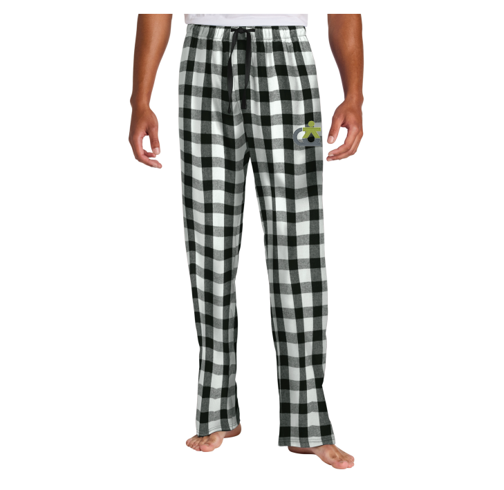 Kenwood Gymnastics District ® Flannel Plaid Pant - WHITE/BLACK
