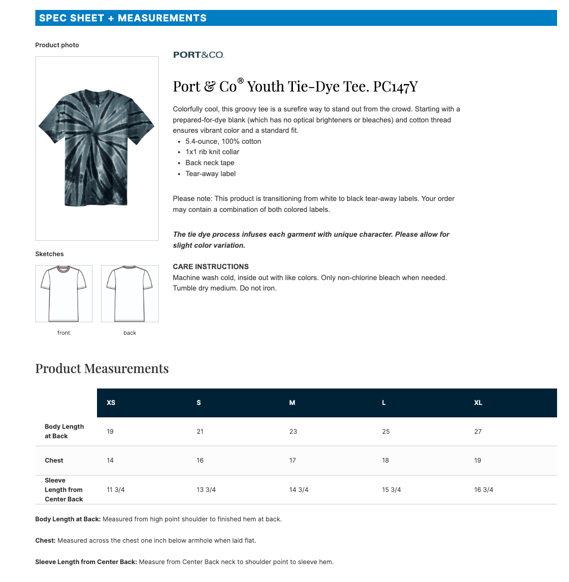 Kenwood Gymnastics Tie-Dye Short Sleeve Tee - BLACK