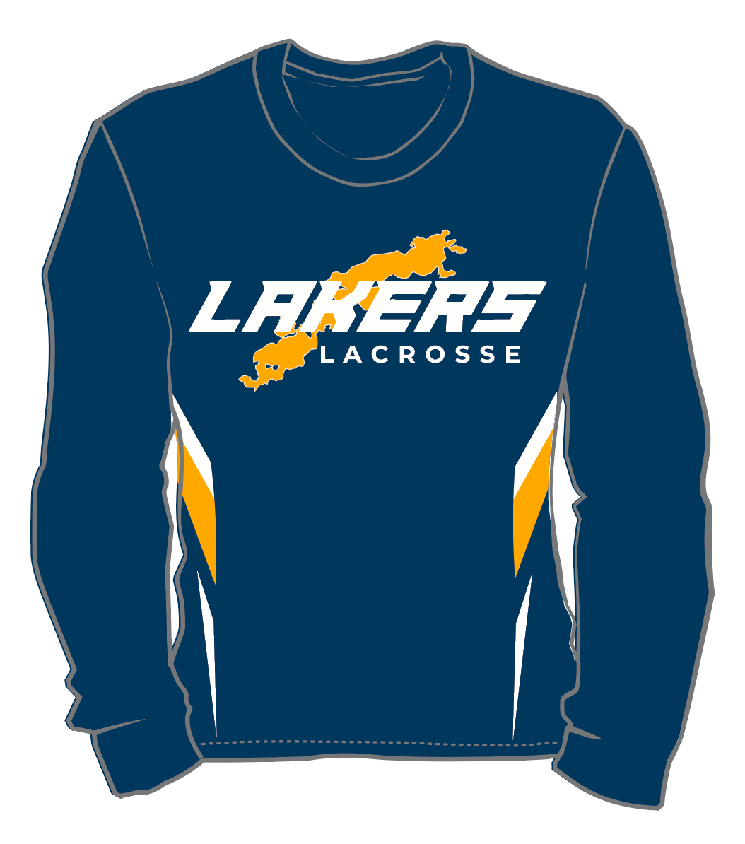 Prior Lake Lacrosse SUBLIMATED LONG-SLEEVE SHOOTER SHIRT (V2)